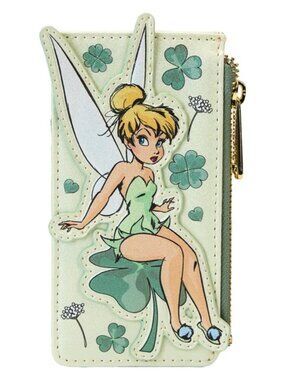 Loungefly Disney Tinkerbell Cardholder Clovers Peter Pan Hard Tag Card Wallet